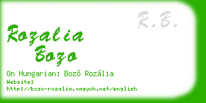 rozalia bozo business card