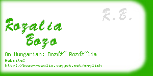 rozalia bozo business card